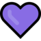 Purple Heart emoji on Microsoft
